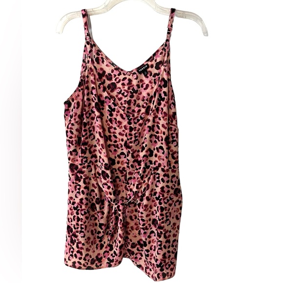 Torrid Georgette Peplum Pink Leopard Cami Top - Picture 3 of 9